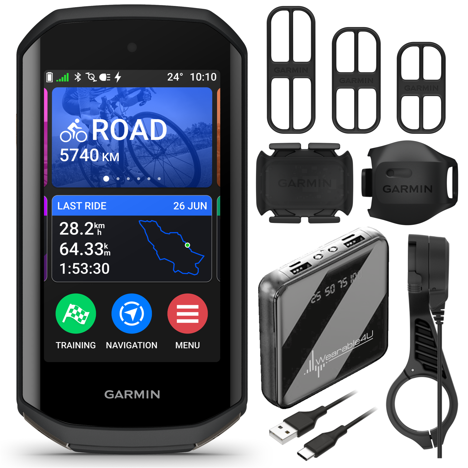 Garmin Edge 1050 Premium Cycling Computer Vivid Color Touchscreen Display Built in Speaker Advanced Training Wearable4U