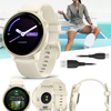 Garmin Vivoactive 6 - Health & Fitness GPS Smartwatch, 1.2" Bright AMOLED Display, Up to 11 Days of Battery | Wearable4U Bundle - Lunar Gold & Bone Band