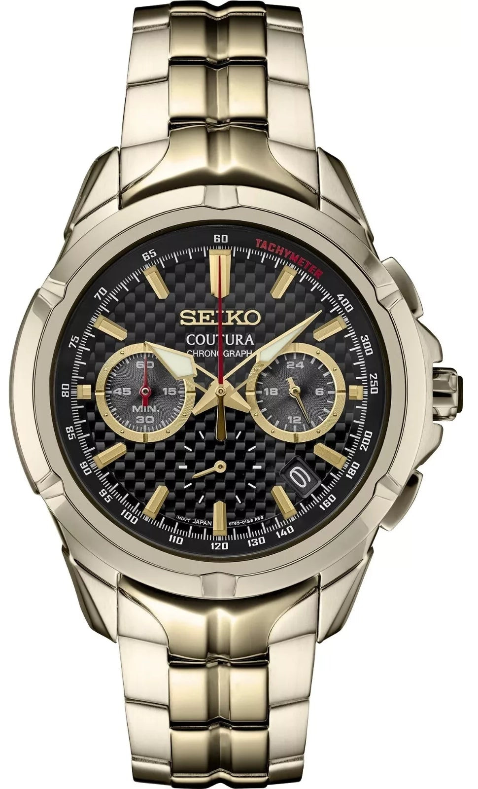 Seiko Coutura Quartz Chronograph 42.0 mm Dial Black Men's Watch (SSB438)