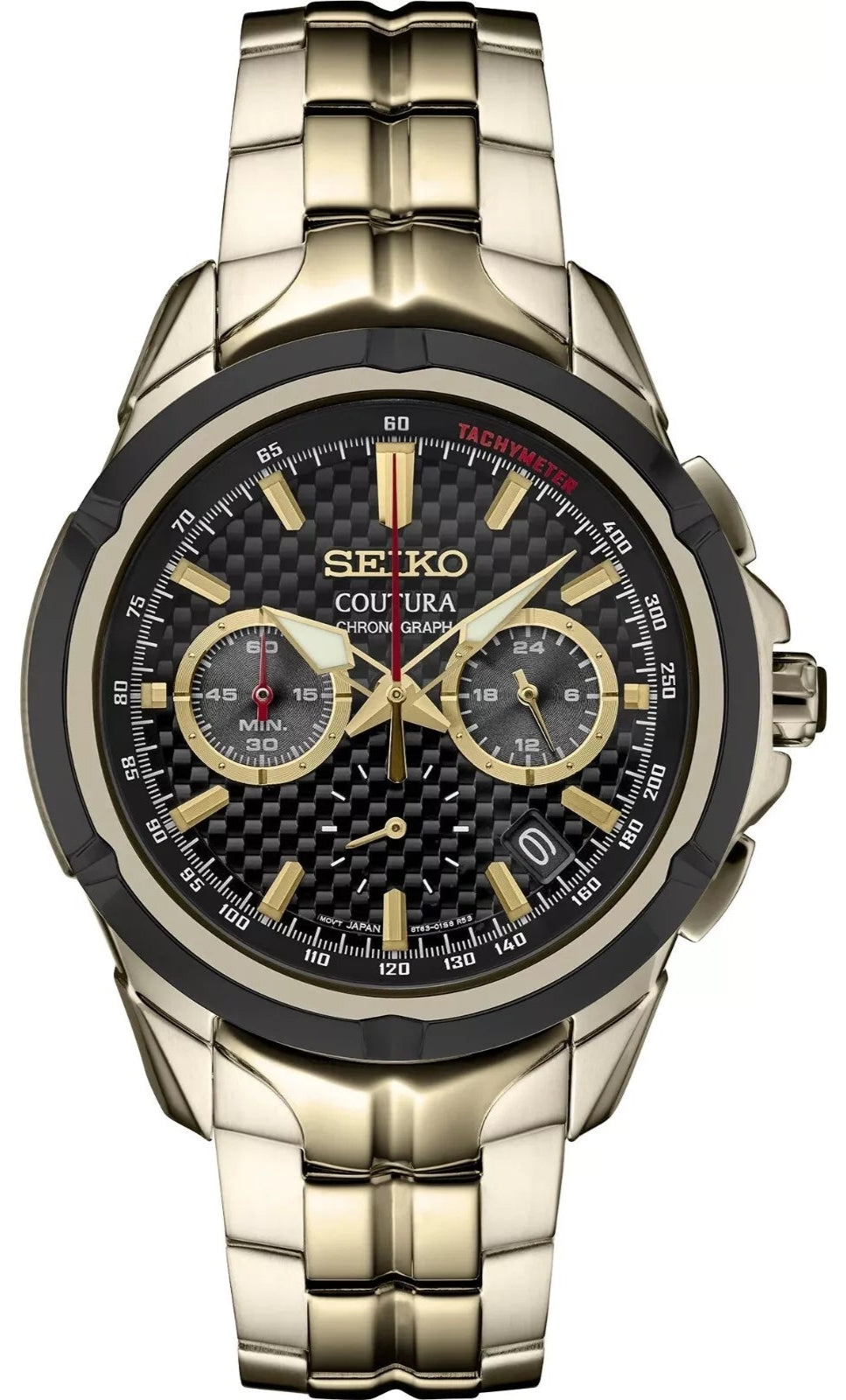 Seiko Coutura Quartz Chronograph 42.0 mm Black Dial Men's Watch (SSB440)