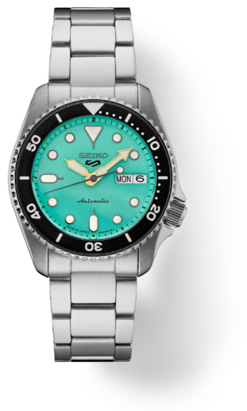 Seiko 5 Sports SRPK33 10 ATM Water Resistant 38.0mm Vibrant Green Dial Automatic Men's Watch