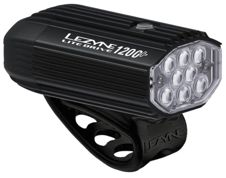 Lezyne Lite Drive 1200+ Front Bicycle Light, White LED, USB Rechargeable