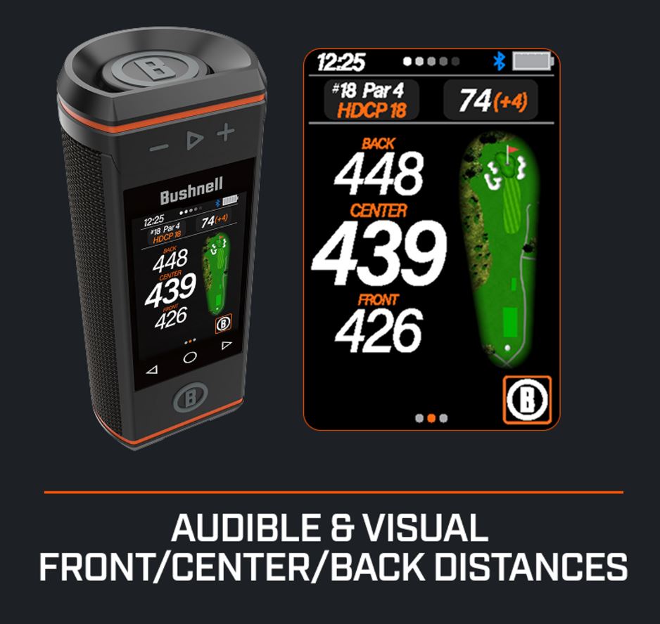 Bushnell_Wingman_HD_View_Golf_Speaker_3.5"_Touchscreen_GPS_Distances_360°_Audio_362350