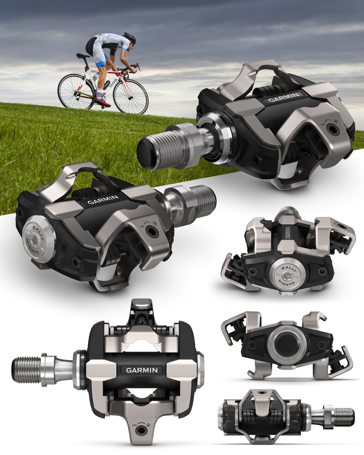 rally xc100 upgrade pedal Garmin Rally XC100 Single-Sensing Power Meter Pedal, SHIMANO SPD Cleat
