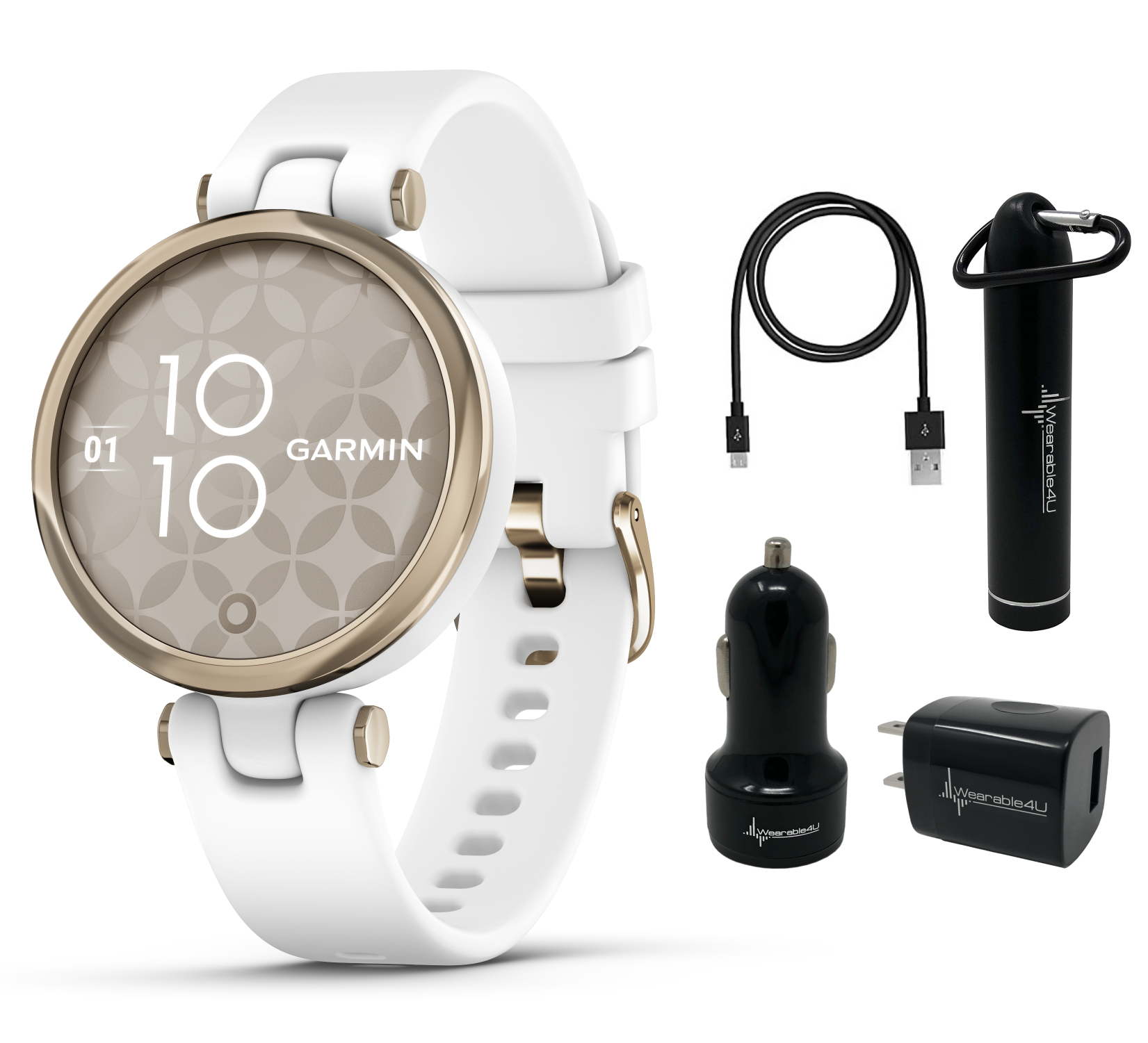 garmin lily white Garmin Lily Women's Fitness Sport Smartwatch with Wearable4U Bundle