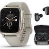 Garmin Venu Sq 2 Series GPS Smartwatch - French Gray/Cream Gold