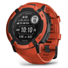 Garmin Instinct 2X Solar Series Rugged GPS Men Smartwatch with Power Glass Lens, LED Flashlight - Flame Red