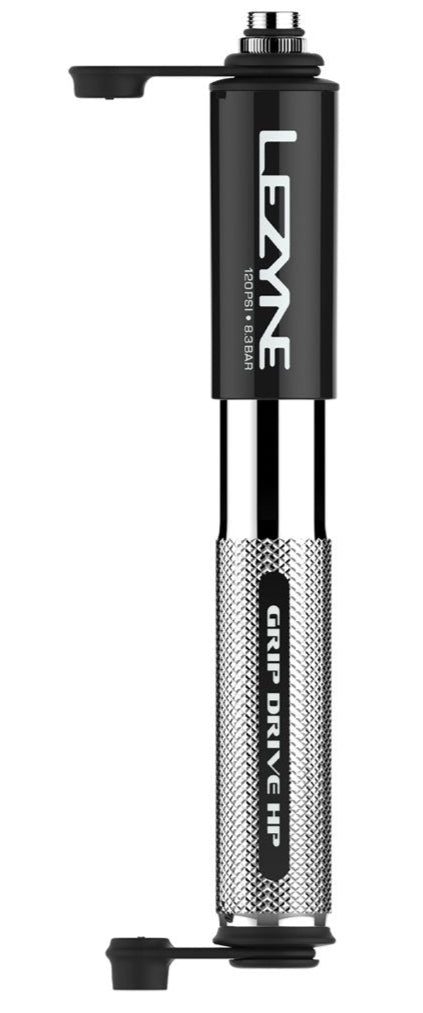 LEZYNE Grip Drive HP High Pressure Bicycle Hand Pump, Small, Silver