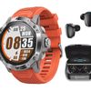 Coros VERTIX 2 GPS Adventure Watch with Offline Mapping, Dual GPS, DLC Glass and Titanium Bezel - Lava