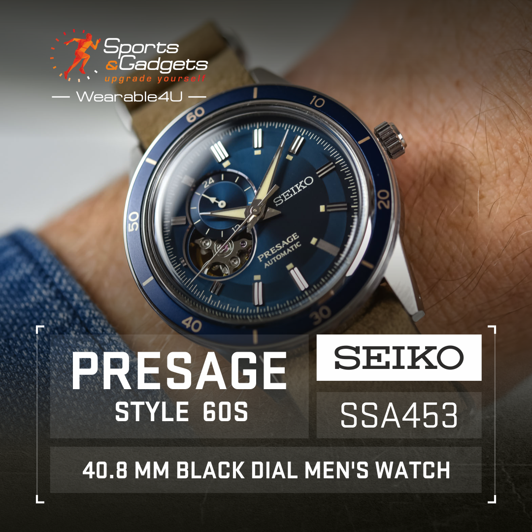 Timeless Elegance Meets Vintage Inspiration: The Seiko Presage Style '60s 40.8 mm Black Dial Men's Watch (SSA453)