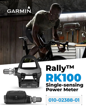 Garmin Rally RK100 Single-Sensing Power Meter Pedals – Compatible with LOOK KEO Cleats, Bluetooth/ANT+, Transferable Spindle Design with Wearable4U Bundle