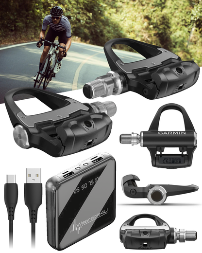 Garmin Rally RS100 Single-Sensing Power Meter Pedals, Reliable Power & Cadence Measurement, SHIMANO SPD-SL Cleat Compatibility 010-02388-03_W4U