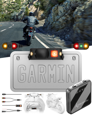 Garmin Zumo R1 Radar, Motorcycle Rearview and Blind Spot Radar with External Lights, Audio Alerts and Heads-up Indicator 010-02902-00_W4U