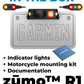 Garmin Zumo R1 Radar, Motorcycle Rearview and Blind Spot Radar with External Lights, Audio Alerts and Heads-up Indicator 010-02902-00_W4U