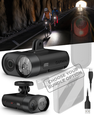 Garmin Varia Vue, Cycling Headlight and 4k Camera, Up to 600 Lumens, Auto Brightness, Crystal-Clear Video Recording, Incident Detection While Cycling w/ Wearable4U Bundle