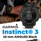 Garmin Instinct 3 Rugged Outdoor GPS Smartwatch, Wearable4U