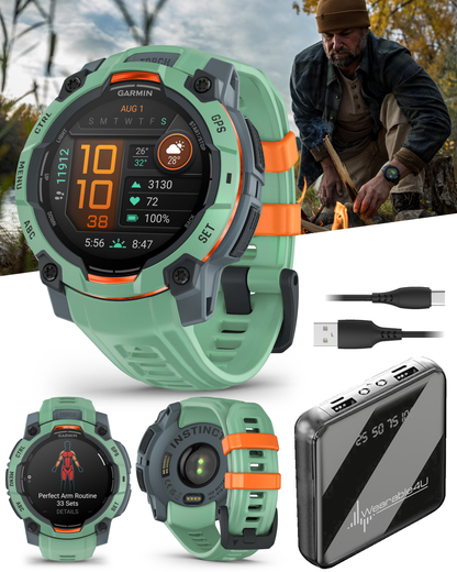 Garmin Instinct 3 Rugged Outdoor GPS Smartwatch, Wearable4U