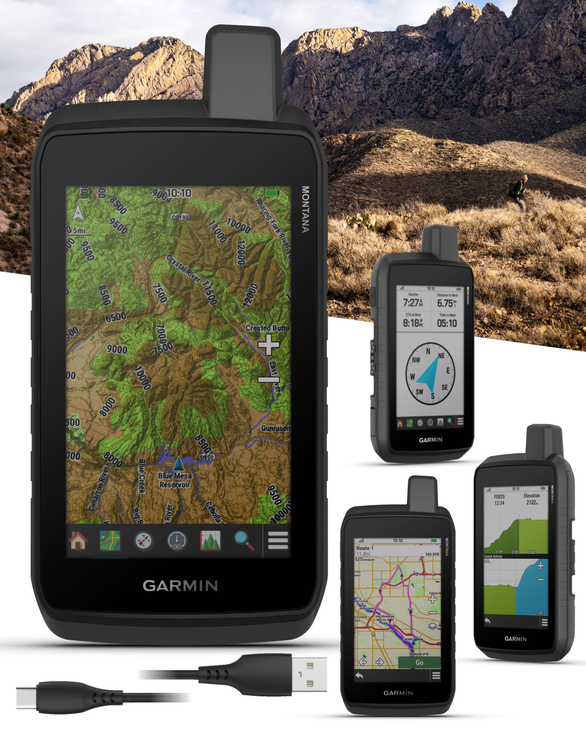 Garmin Montana 710/760 Series: Rugged 5” Handheld GPS Navigators with Topo Maps, Multi-GNSS Support, Optional inReach Satellite Communication, and Built-in Camera (760i)