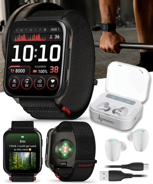 Garmin Venu X1 Thin and Lightweight GPS Smartwatch, AMOLED Display, Titanium Comfort Fit Nylon Band, Wearable4U