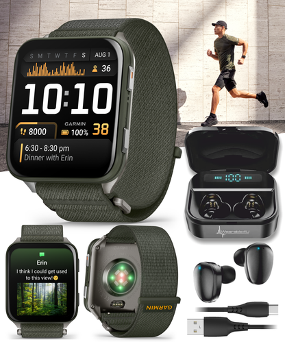 Garmin Venu X1 Thin and Lightweight GPS Smartwatch, AMOLED Display, Titanium Comfort Fit Nylon Band, Wearable4U