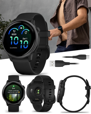 Garmin Vivoactive 6 - Health & Fitness GPS Smartwatch, 1.2" Bright AMOLED Display, Up to 11 Days of Battery | Wearable4U Bundle