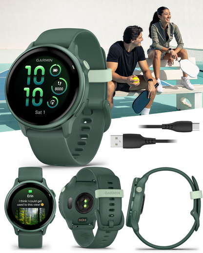 Garmin Vivoactive 6 - Health & Fitness GPS Smartwatch, 1.2" Bright AMOLED Display, Up to 11 Days of Battery | Wearable4U Bundle