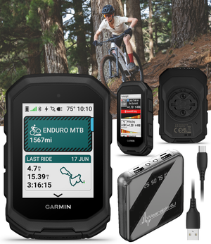Garmin Edge MTB Rugged GPS Bike Computer with Mountain Bike Metrics, Trail & Topo Maps, Multi-Band GPS, Navigation, MTB Mounts with Wearable4U Bundle