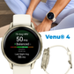 Garmin Venu 4 - 41/45mm AMOLED Advanced Health & Fitness GPS Smartwatch, Bright & Colorful Display, Built-in Flashlight, Up to 10/12 Days Battery Life with Wearable4U Bundle