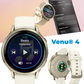 Garmin Venu 4 - 41/45mm AMOLED Advanced Health & Fitness GPS Smartwatch, Bright & Colorful Display, Built-in Flashlight, Up to 10/12 Days Battery Life with Wearable4U Bundle