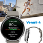 Garmin Venu 4 - 41/45mm AMOLED Advanced Health & Fitness GPS Smartwatch, Bright & Colorful Display, Built-in Flashlight, Up to 10/12 Days Battery Life with Wearable4U Bundle