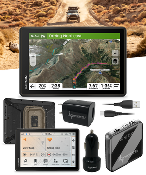 Garmin Tread 2 Overland & SxS Editions, 8" Rugged All-Terrain GPS Navigator, Topo/Satellite Maps, Group Ride & Weather with Wearable4U Power Pack Bundle