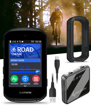Garmin Edge 850 Compact GPS Cycling Computer, 2.7" Color Touchscreen Display, Bike-Specific Mapping, Advanced Training & Performance Insights + Silicone Case w/ Wearable4U PowerBank Bundle