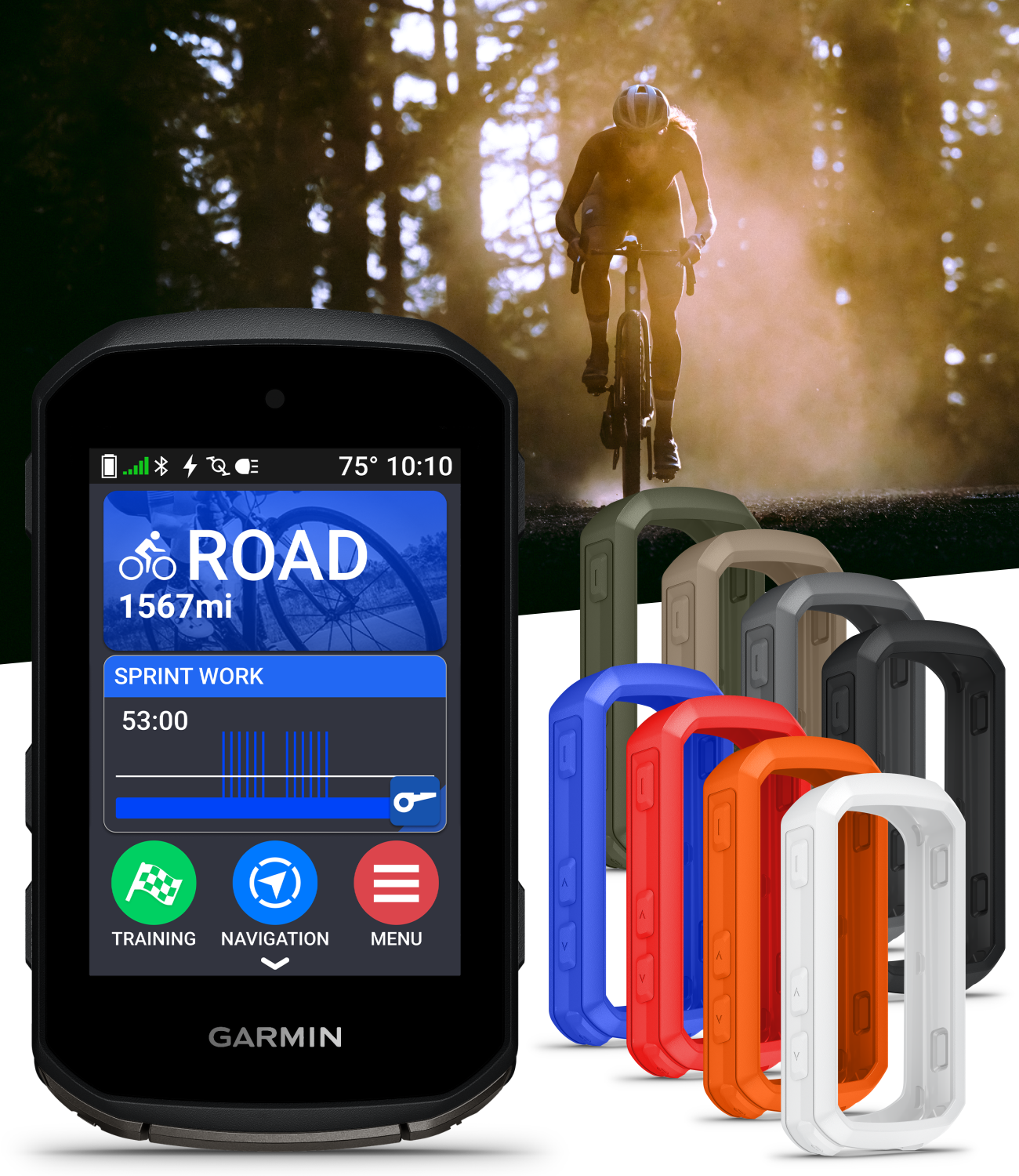 Garmin Edge 850 Compact GPS Cycling Computer, 2.7" Color Touchscreen Display, Bike-Specific Mapping, Advanced Training & Performance Insights + Silicone Case w/ Wearable4U PowerBank Bundle
