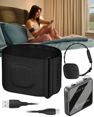 Garmin Index Sleep Monitor (S/M & L/XL) – Smart Sleep Band with Advanced Sleep Tracking & Recovery Metrics, HRV, Skin Temperature & Women's Health Tracking, Garmin Connect Compatible with Wearable4U Bundle