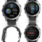 Garmin fenix E – 47 mm, AMOLED Stainless Steel with Black Silicone Band Multisport GPS Smartwatch (010-03025-02)