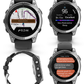 Garmin fenix E – 47 mm, AMOLED Stainless Steel with Black Silicone Band Multisport GPS Smartwatch (010-03025-02)