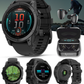 Garmin fenix E – 47 mm, AMOLED Slate Gray Steel with Black Silicone Band Multisport GPS Smartwatch (010-03025-03)