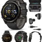 Garmin Fenix 9 Pro AMOLED Premium Multisport GPS Smartwatch, Titanium, Sapphire, inReach Connectivity