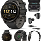 Garmin Fenix 9 Pro AMOLED Premium Multisport GPS Smartwatch, Titanium, Sapphire