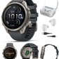 Garmin Fenix 9 Pro AMOLED Premium Multisport GPS Smartwatch, Titanium, Sapphire, inReach Connectivity