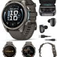 Garmin Fenix 9 AMOLED Premium Multisport GPS Smartwatch, Titanium, Sapphire