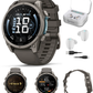 Garmin Fenix 9 AMOLED Premium Multisport GPS Smartwatch, Titanium, Sapphire