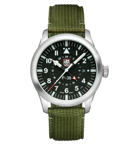 Luminox 42mm P-38 LIGHTNING GMT 9520 Series Pilot Mens Watch (XA.IE21_W4U)