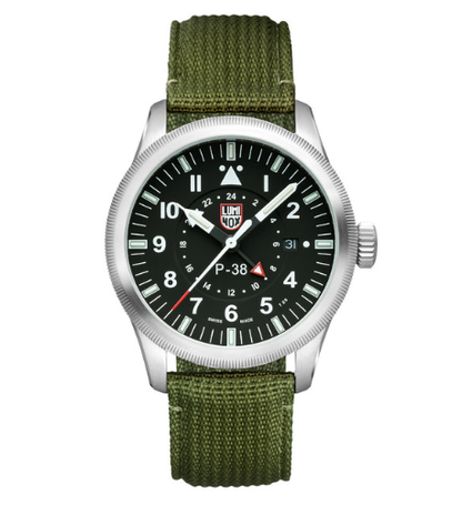Luminox 42mm P-38 LIGHTNING GMT 9520 Series Pilot Mens Watch (XA.IE21_W4U)