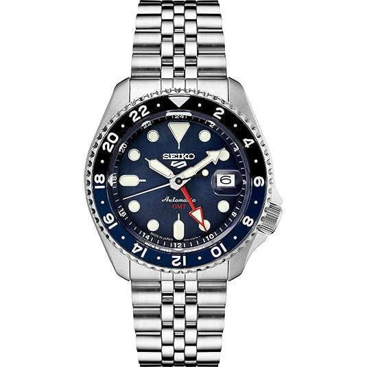 Seiko 5 Sports SKX Sports Style GMT Series Automatic 42.5 mm Blue Dial Men's Watch (SSK003)