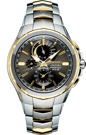 Seiko Coutura Perpetual Chronograph 44.0 mm Gray Dial Men's Watch (SSC376)