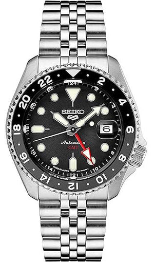 Seiko 5 Sports SKX Sports Style GMT Series Automatic 42.5 mm Black Dial Men's Watch (SSK001)