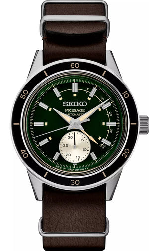 Seiko Presage Style ’60s 40.8 mm Green Dial Men's Watch (SSA451)