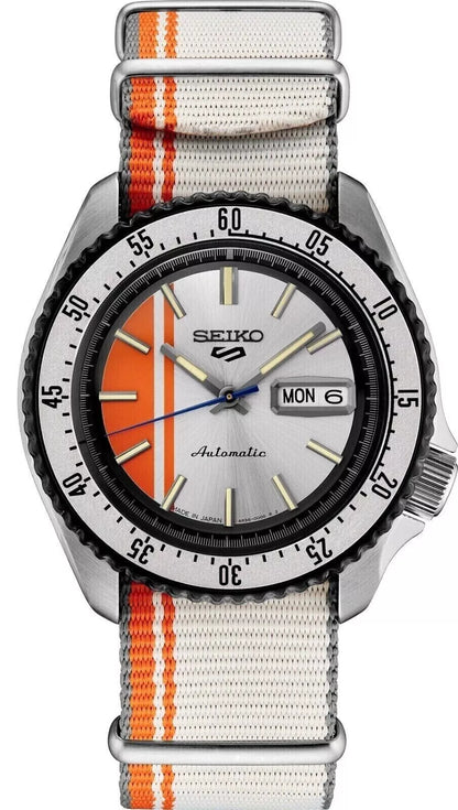 Seiko 5 Sports U.S. Special Creation 42.5 mm Orange Dial Men's Watch (SRPK73)