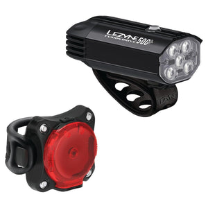 LEZYNE Fusion Drive 500+ and Zecto Drive 200+ Bicycle Light Set, USB-C Rechargeable